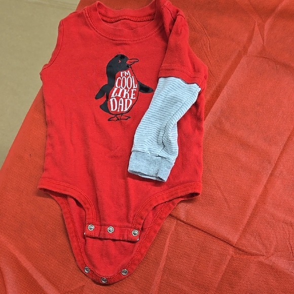 Long Sleeve Onesie Set Of [4]- Blue, Red, Gray - Picture 10 of 11